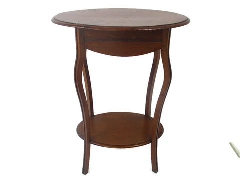 Art Nouveau Pedestal Side Occassional Table Plant Bonsai Stand Two Tier Antique Cover