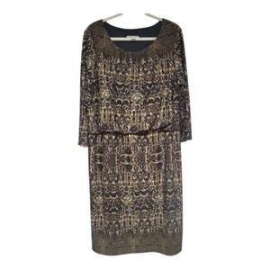 Coldwater Creek Lined Women's 3/4 Sleeve Maxi Dress Size 18 Flowy Romance EUC - Picture 1 of 5