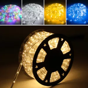 10m-50m LED Lichterschlauch Lichterkette Lichternetz Außen/Innen Lichtschlauch - Bild 1 von 13