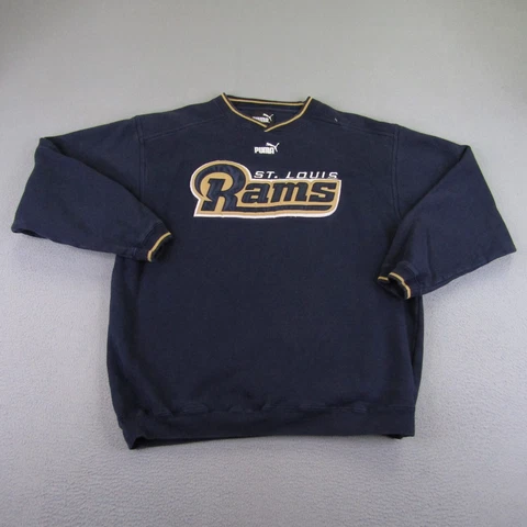 Vintage St Louis Rams Sweatshirt Mens Large Blue Puma NFL Football Pullover ^ Cover