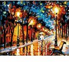 Raining Streets Painting By Numbers Colorful Design Canvas House Wall Decoration