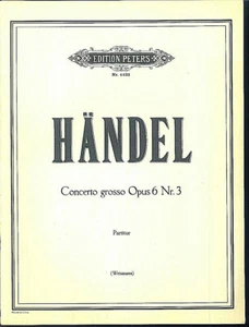 Handel: Concerto Grosso Opus 6 No. 3 - Score - Picture 1 of 1