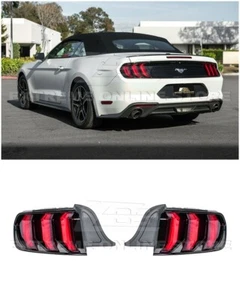 For 15-23 Ford Mustang | EURO Style Sequential Signal LED RED Rear Taillight - Picture 1 of 20