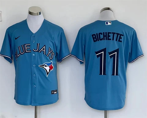 HOT Toronto Blue Jays #11 Bo Bichette Men Baseball-MLB Light Blue Jersey Cover