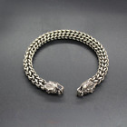 Rare Tibet Silver Bangle Two Dragon Bracelet Jewelry Men Bangle 1PCS