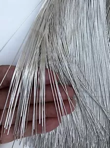 Pack of 1 Kg Silver Metallic Bullions Wire Rough Purl Decorative Bullion Thread - Picture 1 of 6
