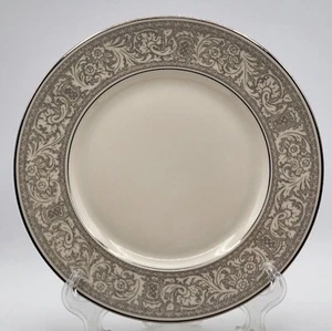 Franciscan Platinum Renaissance White Floral on Gray Platinum Trim Salad Plates - Picture 1 of 5