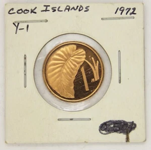 1972 Cook Islands Proof Cent with Taro Leaf Design - Picture 1 of 4