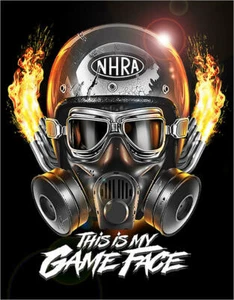 NHRA Drag Racing This Is My Game Face Garage Man Cave Wall Décor Metal Tin Sign - Picture 1 of 4