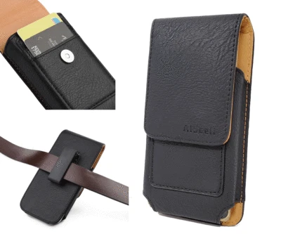 Vertical Pouch Holster Fit iPhone 16e, 16 Pro, 16 with Otterbox, Shockproof Case - Image 1 of 4