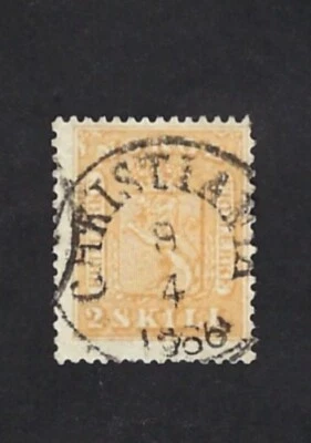 NORVEGE: Yv 6, (1863), oblitéré, used, good condition, VF Très Beau, cat val 225 - Photo 1/2