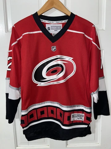 Size Youth Boys Large/XL NHL Hockey Jersey Carolina Hurricanes CCM REEBOK STAAL Cover