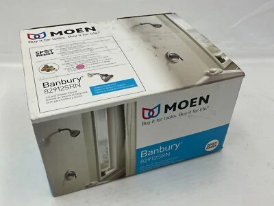 Moen 82912SRN Banbury Shower Faucet Trim Package VALVE INCLUDED - Brushed Nickel - Image 1 of 2