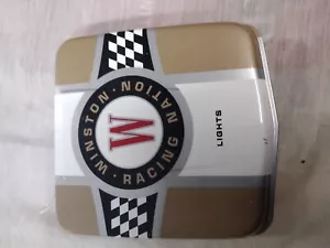 Vintage Winston Racing Nation Brown Cigarette Tin - Picture 1 of 7