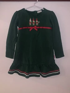 Girl’s Size 4T Le Top Elf Christmas Holiday Dress Outfit green (9-9) boutique - Picture 1 of 6