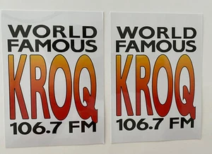Pegatina de radio KROQ 106,7 KROQ de colección mundialmente famosa KROQ años 90 parachoques LA - Imagen 1 de 7