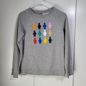 LEGO x Target Kids Crewneck Sweatshirt SZ LG Gray MINIFIGS - Picture 1 of 7