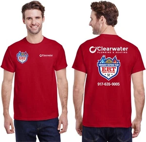 6 CUSTOM PRINTED T-SHIRTS, FRONT & BACK FULL COLOR DESIGN, 100% COTTON, S/SLEEVE - Picture 1 of 15