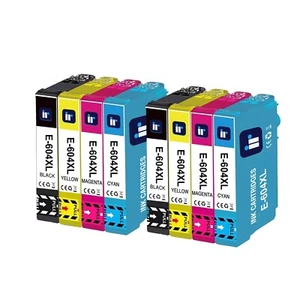 2 Sets Non-OEM 604XL Ink Cartridges for Epson XP-2200 XP-3200 XP-3205 XP-4200 - Picture 1 of 13