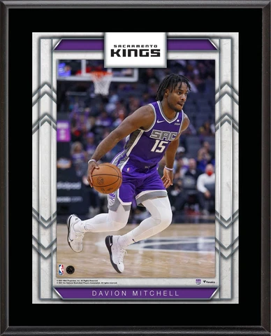 Davion Mitchell Sacramento Kings 10.5" x 13" Sublimated Player Plaque Cover
