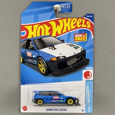 Hot Wheels Honds Civic Custom Blue 2022 HW J-Imports Asada Race primer lanzamiento Foto 1 de 4