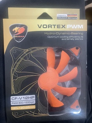 NEW Cougar Vortex PWM Cooling Fan 120MM Hydro-Dynamic-Bearing CF-V 12HP - JS20 - Image 1 of 4