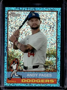2025 Topps Heritage Andy Pages cromo azul claro brillo refractor #379 Dodgers - Imagen 1 de 2