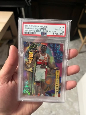 Topps Chrome Dikembe Mutombo Seasons Best Refractor 1997 PSA 8 Foto 1 de 4