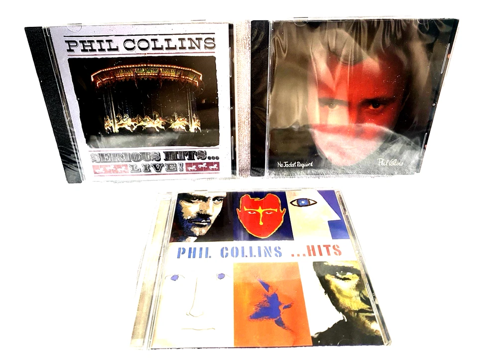 PHIL COLLINS Lot of 3 CDs *SEALED* No Jacket Required, Hits, Serious Hits Live Foto 1 de 4