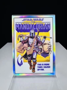 Cubiertas de cómic 2022 Topps Star Wars cromadas The Mandalorian Beskar #CC1 holograma raras - Imagen 1 de 3