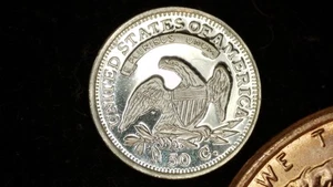 MINIATURE COIN 1807 HALF CAPPED BUST PROOF LIKE STERLING SILVER - Picture 1 of 2