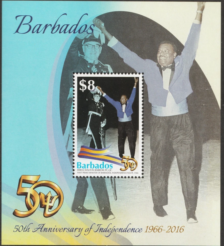 2016 Barbados Sc# 1272 m/s - $8, 50th Anniv of Independence. MNH Cv$8.00 - Image 1 of 1