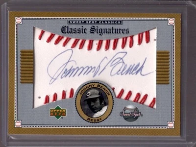 Johnny Bench 2002 Sweet Spot Classics Signatures autógrafo automático #S-JB Foto 1 de 2