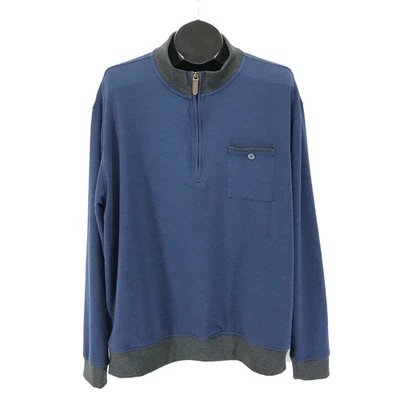 Pullover Pebble Beach Performance 1/4 Cremallera Para Hombre XL Azul Manga Larga Exterior Golf Foto 1 de 4