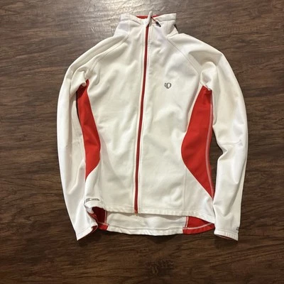 Pearl Izumi Pro Series Light Fleece Softshell Cycling Jacket White/Red Wms Med - Image 1 of 4