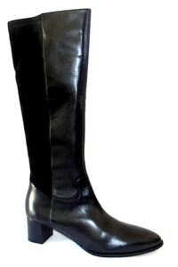 BOTAS TROTTERS KIRBY NEGRAS DE CUERO Y TACÓN HASTA LA RODILLA ELÁSTICAS 10.5 N NUEVAS - Imagen 1 de 4