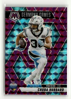 Chuba Hubbard 2025 Panini Mosaic Purple Mosaic 23/49 International Games [xlz103 - Image 1 of 2