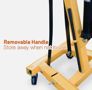 Yellow 2 Ton Tonne Hydraulic Folding Engine Crane Stand Hoist lift Jack - Picture 1 of 8