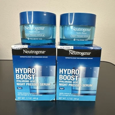 Lot of 2 ~ Neutrogena Hydro Boost Hyaluronic Acid Night Pressed Serum Skin Care - Image 1 of 4