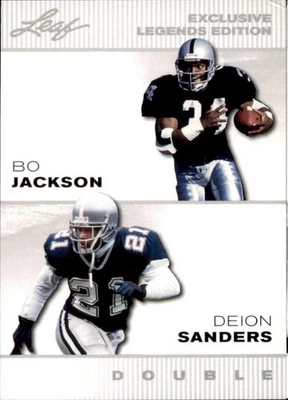 2023 Leaf Legends Edition Bo Jackson / Deion Sanders #ELE-01 Mint - Image 1 of 2