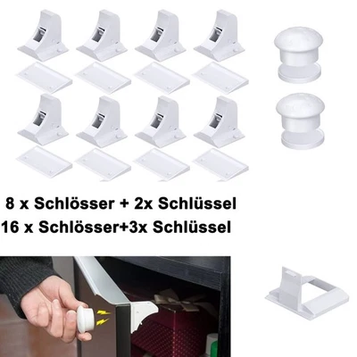 4MOMS 8/16x Magnetische Kindersicherung Schrank Schloss Schublade babysicher