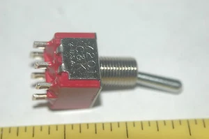 C&K 7201SH3ZQE DPDT on/on threaded toggle switch new Qty-3 - Picture 1 of 1