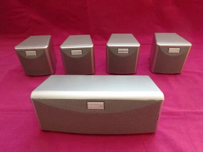 5x Quadral  TSA 81 + TSA 220 TV Mk II Satelliten Lautsprecher Boxen Silber - Bild 1 von 4