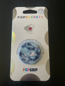 PopSockets PopGrip Phone Grip & Stand with Swappable Top Blue Marble - Picture 1 of 2