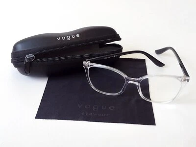 Gafas para mujer Vogue de cristal transparente y negras con estuche VO5356 W745 52-17-140 Foto 1 de 4