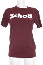 SCHOTT T-Shirt Damen Gr. DE 36 braunrot-weiß Urban-Look