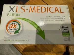 XLS MEDICAL FAT BINDER 180 TABS 1 MONTH SUPPLY EXP 02/2026 - Picture 1 of 2