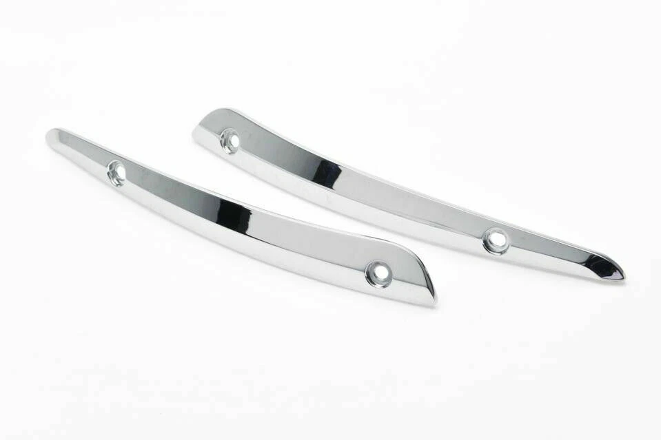 Juego de molduras de parabrisas cromadas divididas para Harley Davidson de V-Twin Foto 1 de 1