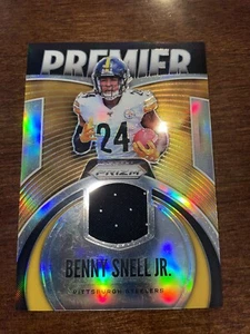 Benny Snell Jr. 2019 Panini Prizm Premier Silver Jersey RC Rookie Patch Steelers - Picture 1 of 2