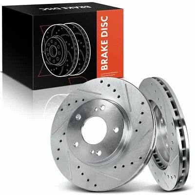 2x Rotores de freno perforados para Nissan Máxima 1999-2001 INFINITI I30 2000-2001 delanteros Foto 1 de 4